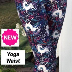 NEW Unicorn Print Leggings Womens YOGA WAIST Leggings (mommy and me leggings)